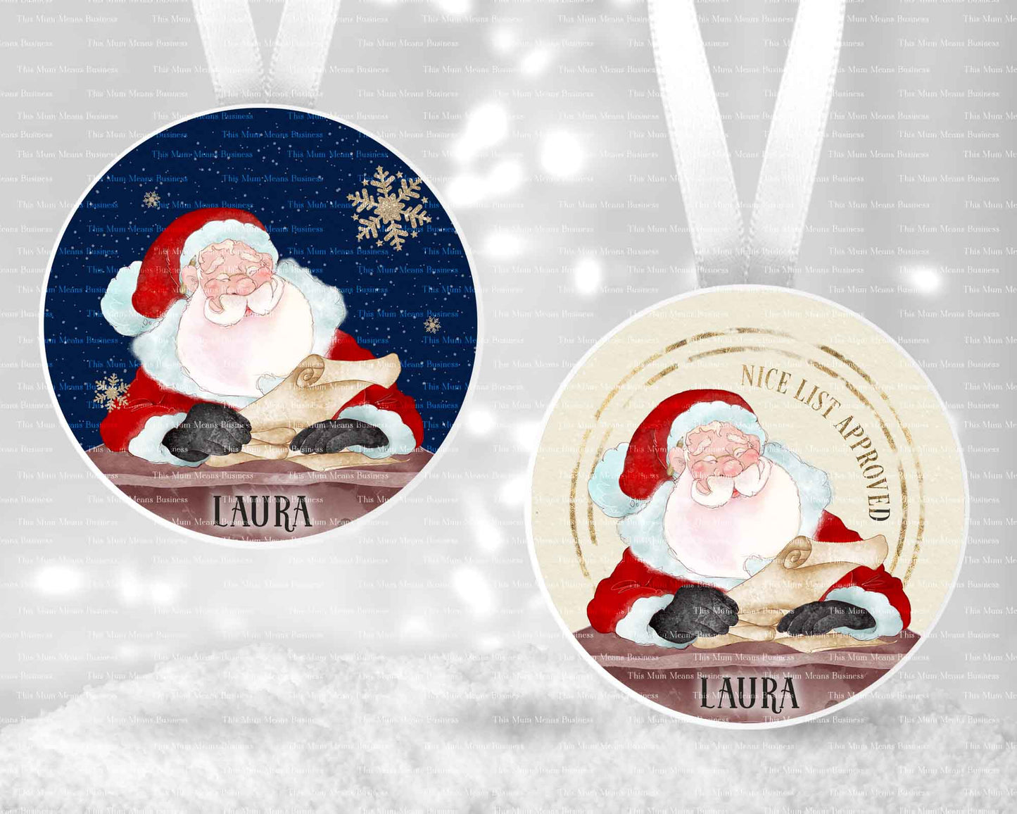 2023 Santa Nice List Decorations