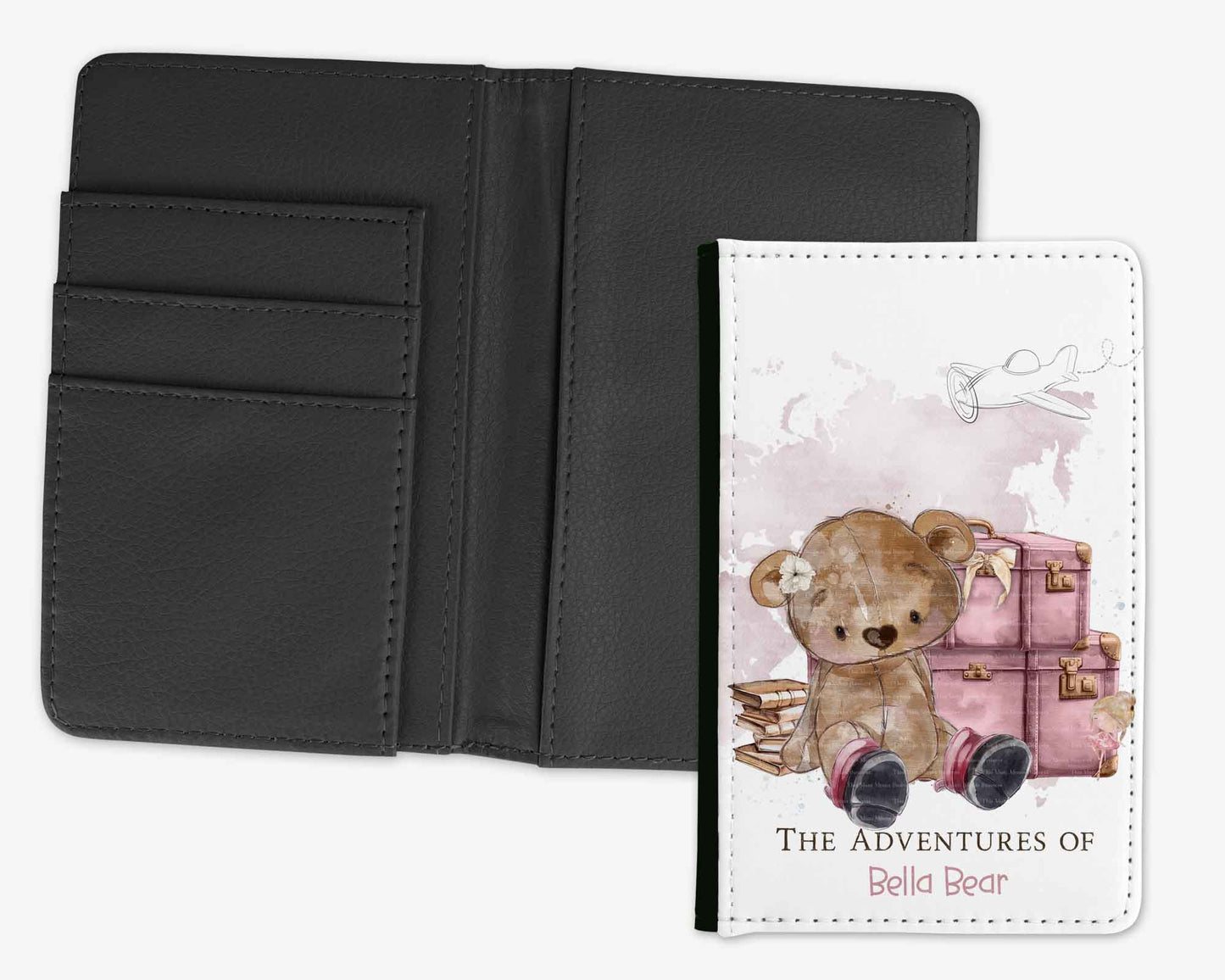 Adventures Travelling Bear Passport Wallet