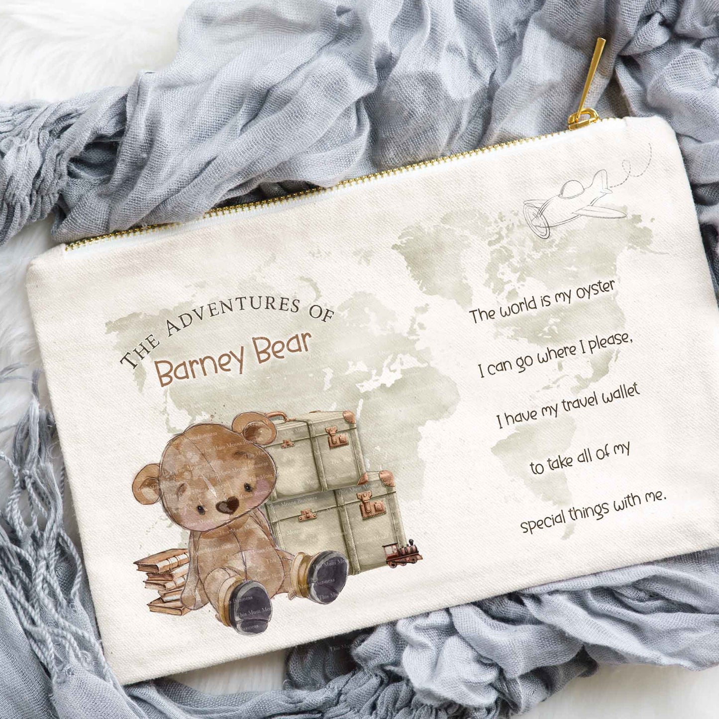 Adventures Travelling Bear Passport Wallet