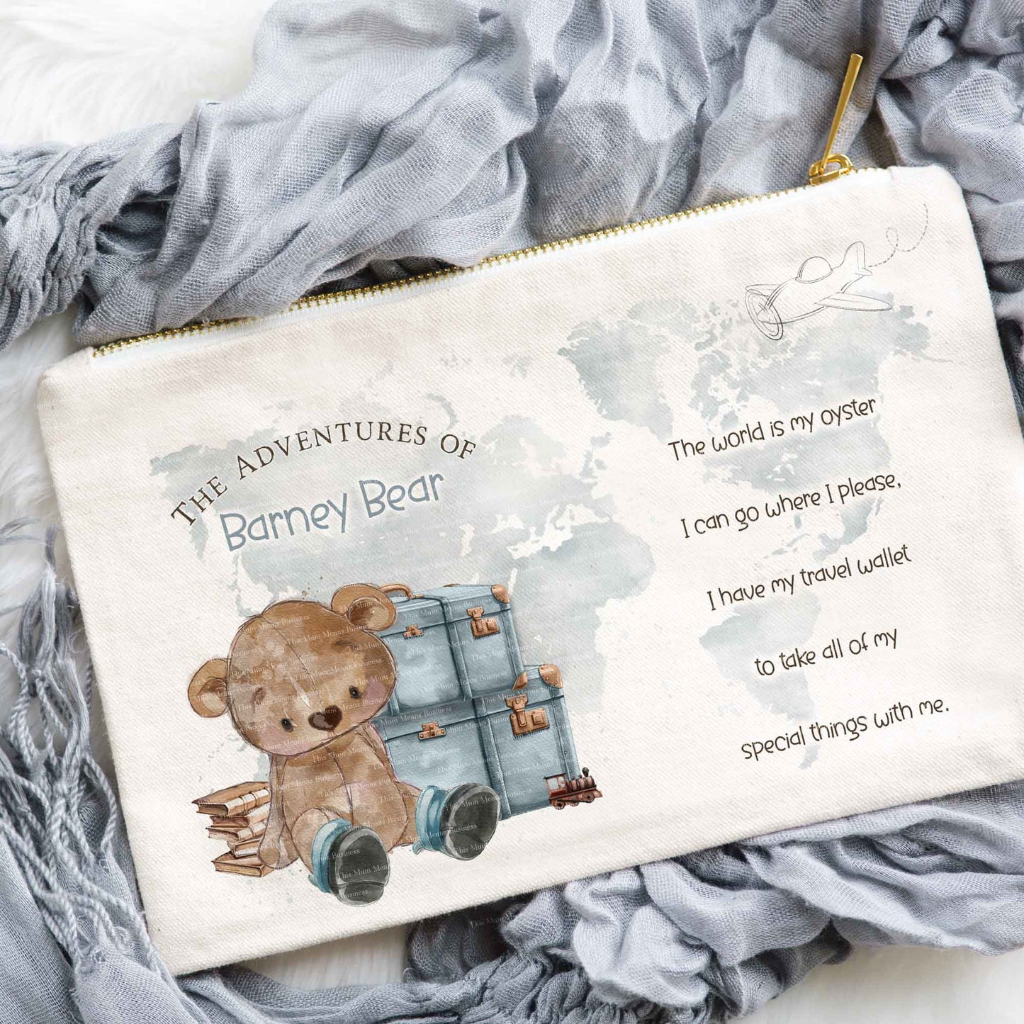 Adventures Travelling Bear Passport Wallet