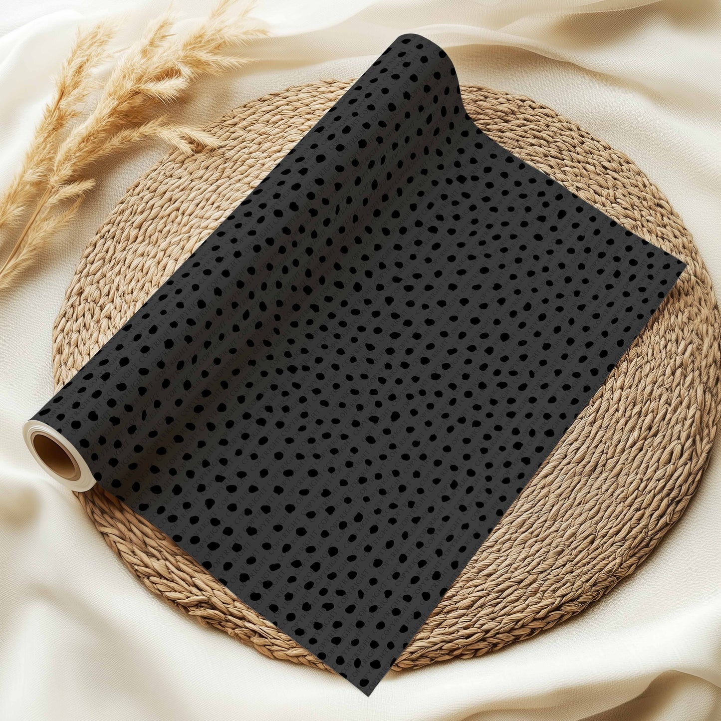 Black Grey Spotty Pattern