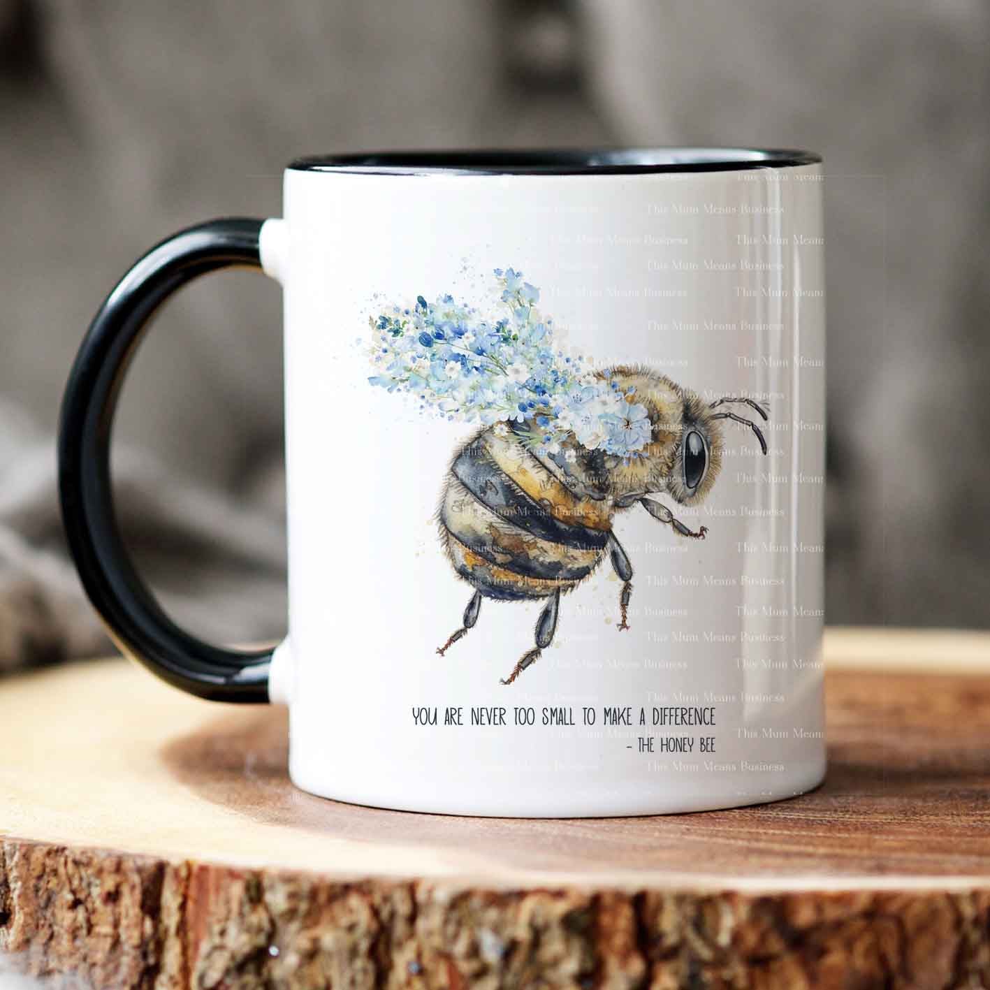 Blue Boho Floral Bee