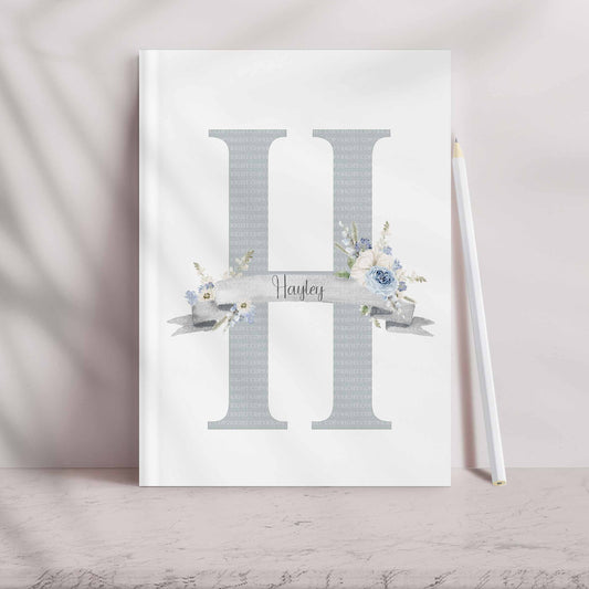 Blue Floral Monogram Alphabet