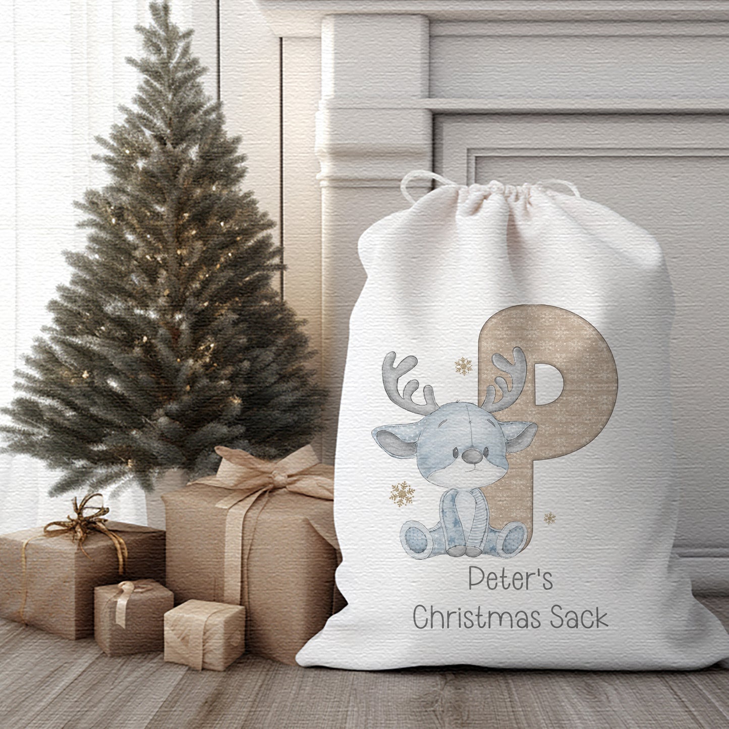 Blue Reindeer Alphabets