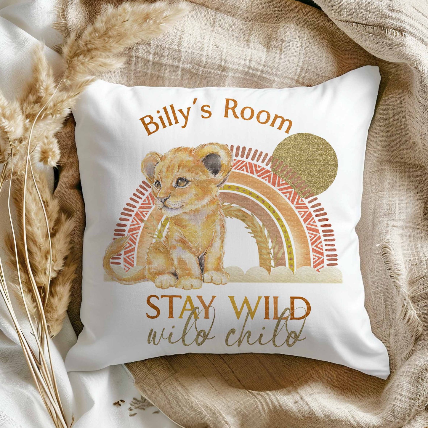 Boho Lion Cub Rainbows