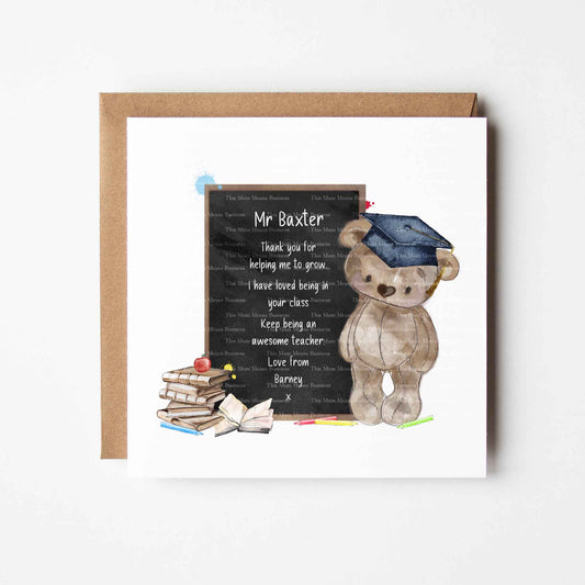 Boy Teacher Bears