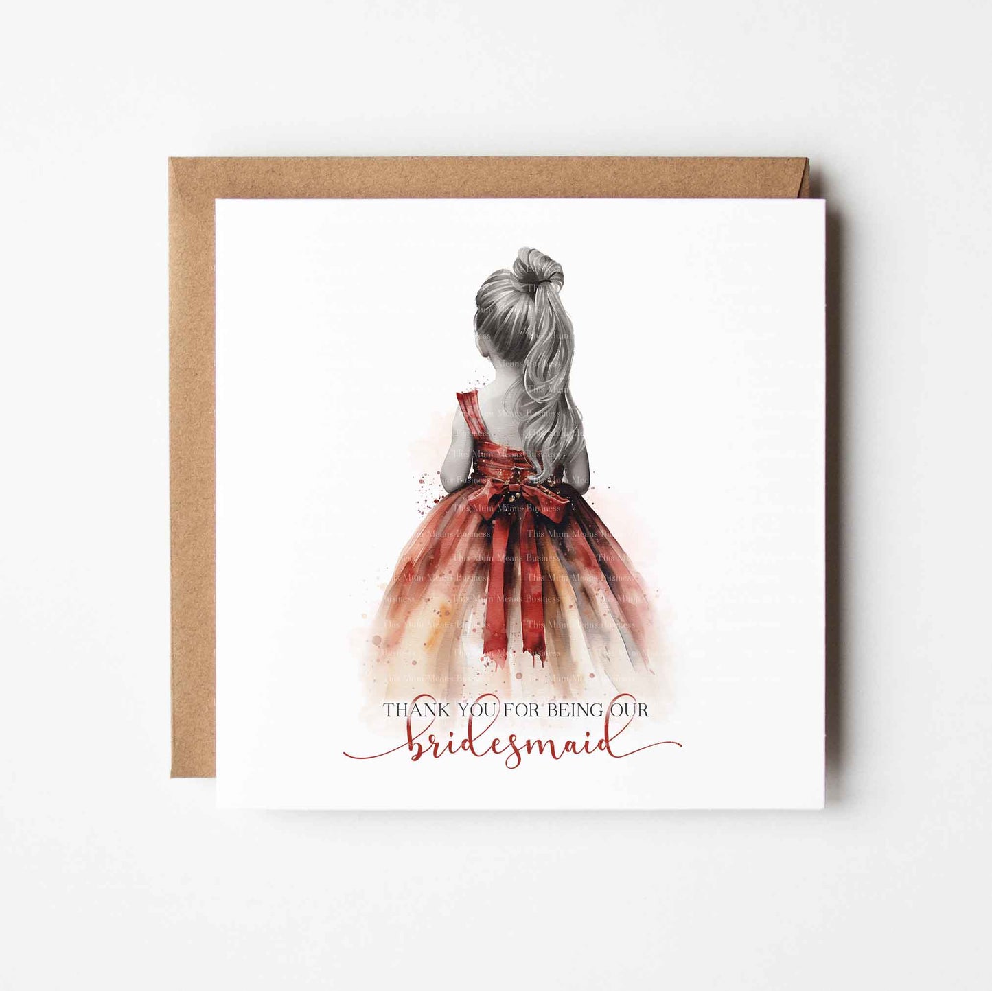 Bridesmaid Thank You Watercolour