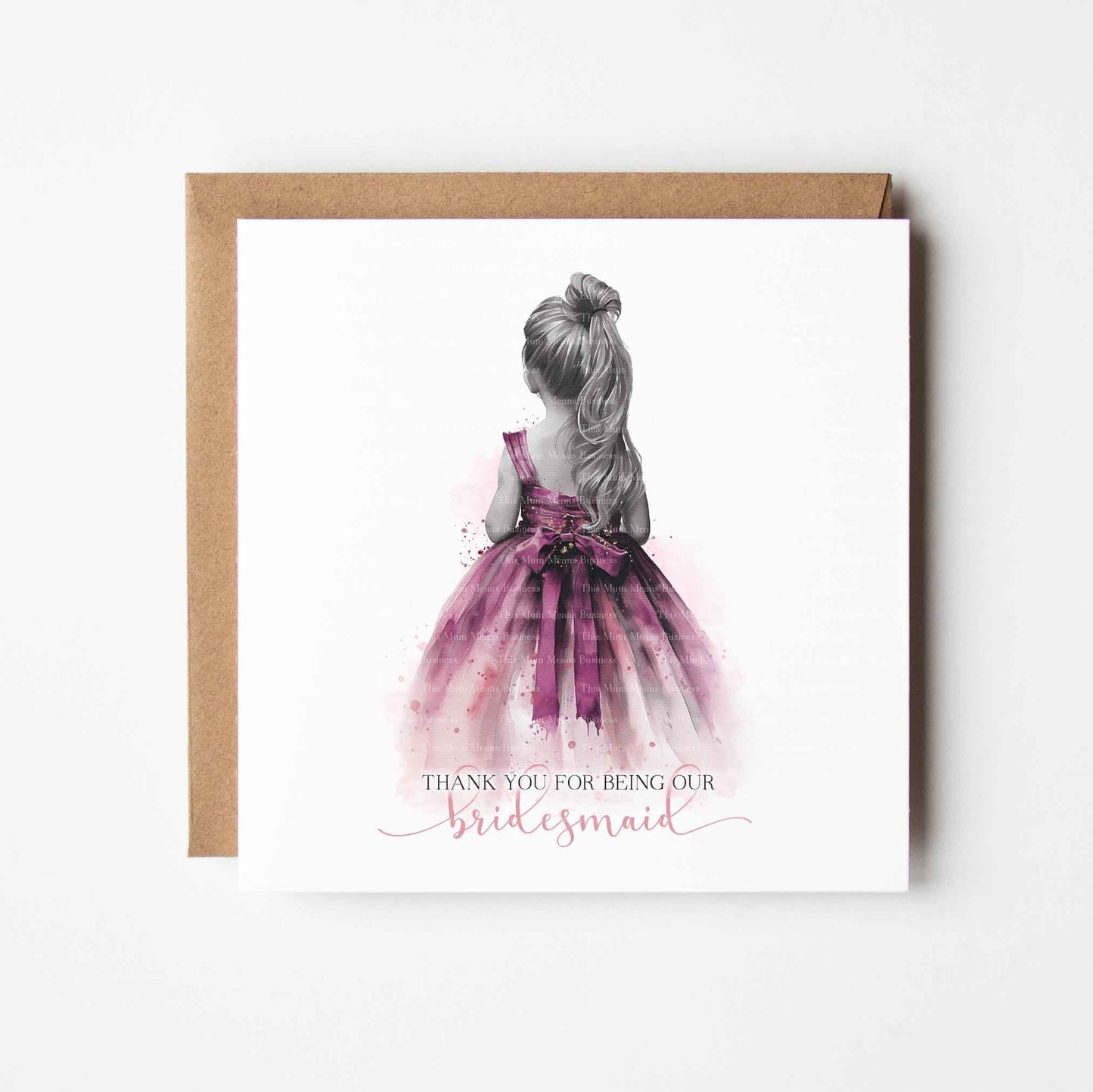 Bridesmaid Thank You Watercolour