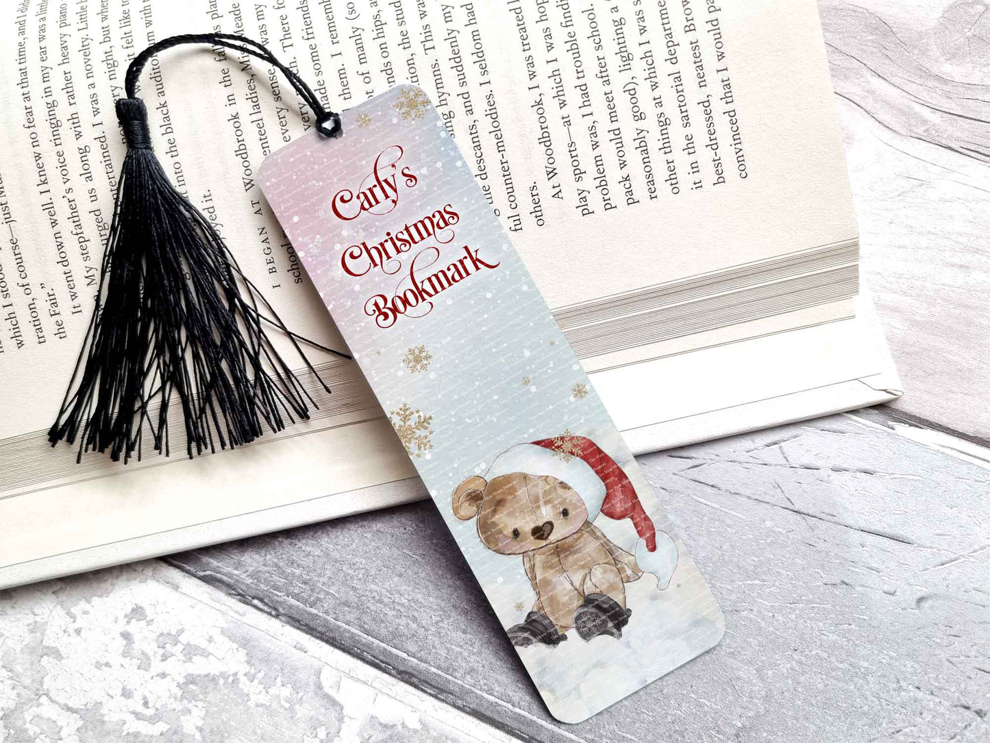 Brown Bear Christmas Bookmark Set