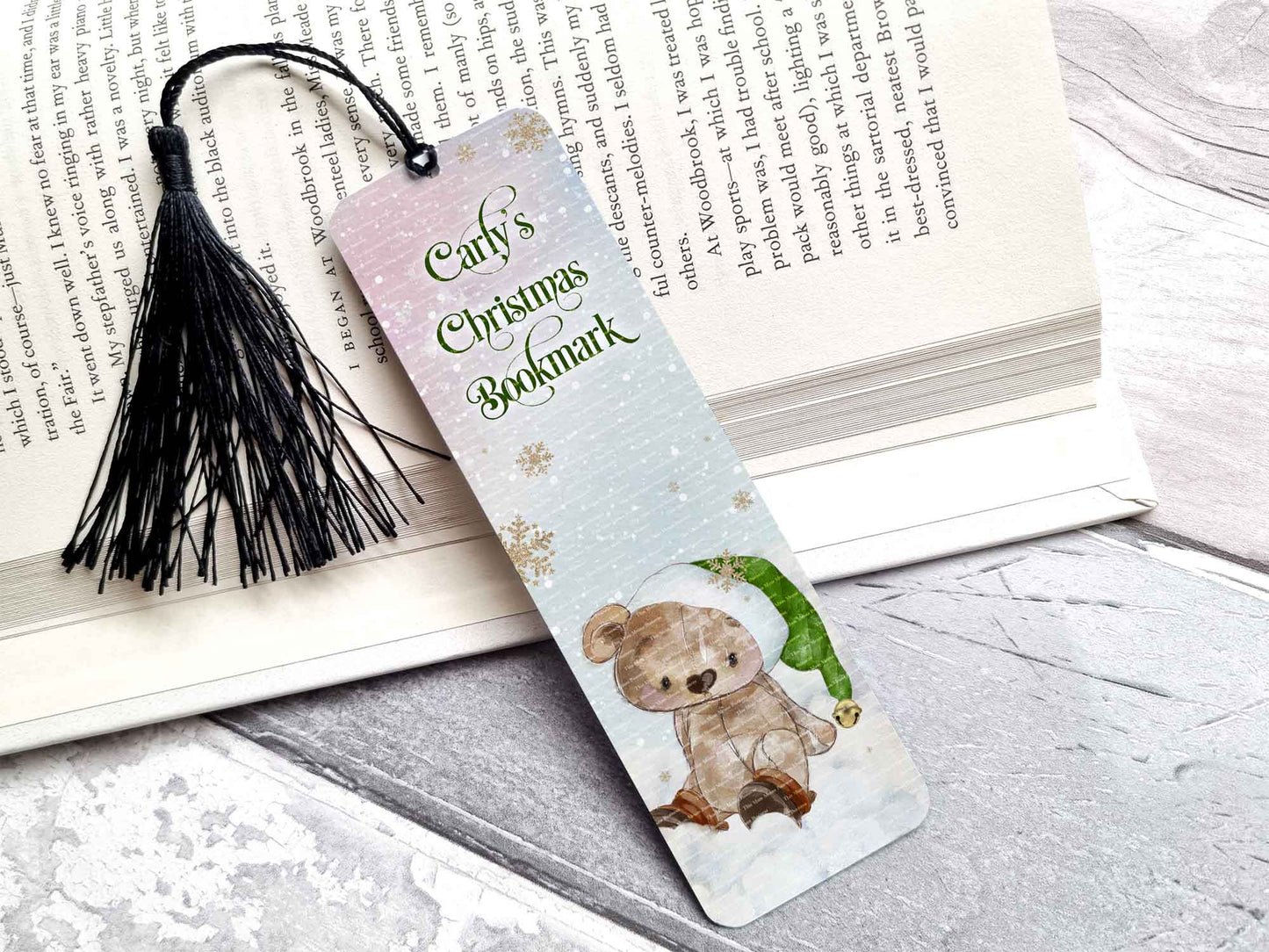 Brown Bear Christmas Bookmark Set