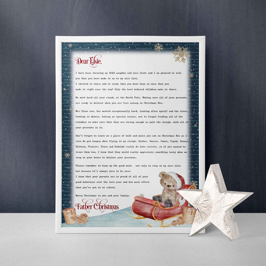 Brown Bear Father Christmas Letters