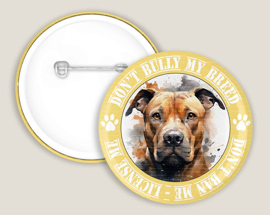 Bully My Breed Badges - Brown Dog