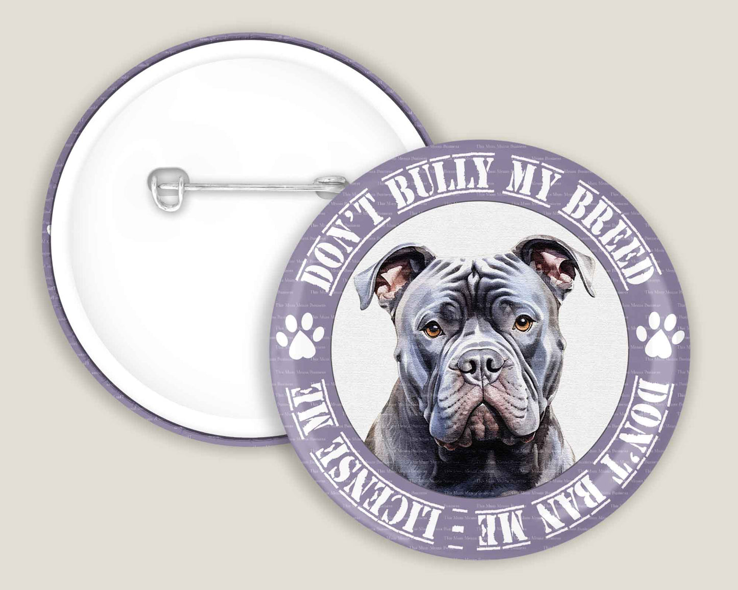Bully My Breed Badges - Black Dog