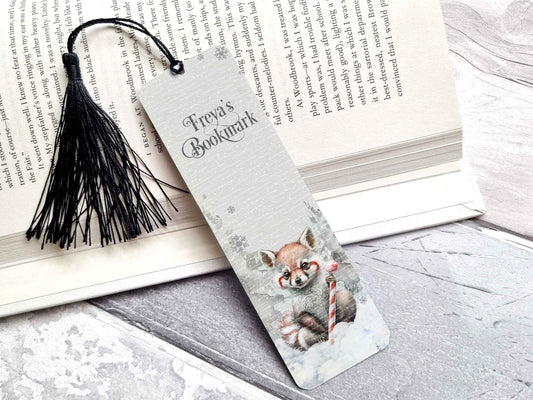 Candy Cane Fox Bookmark