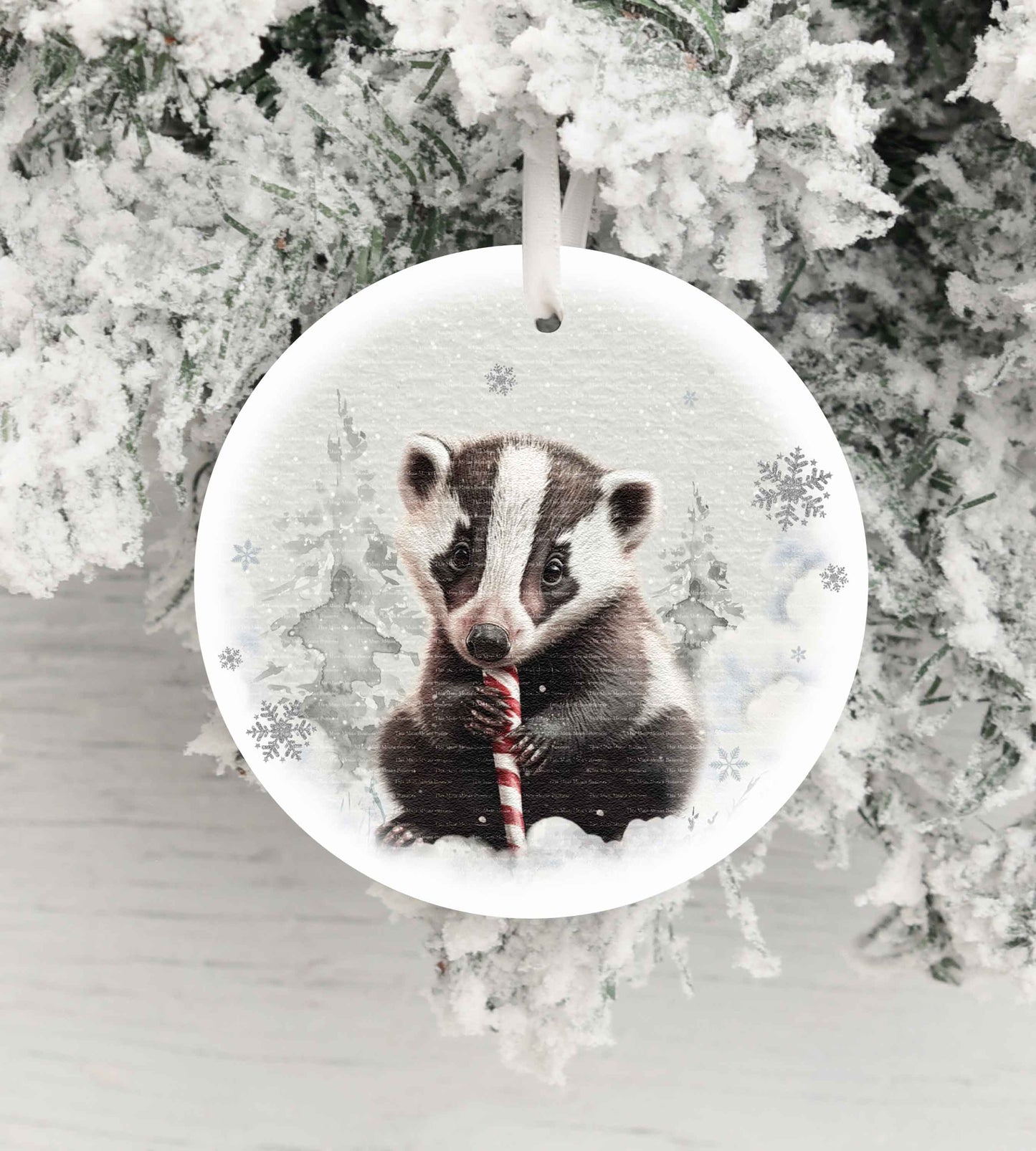 Badger Candy Cane Winter Christmas