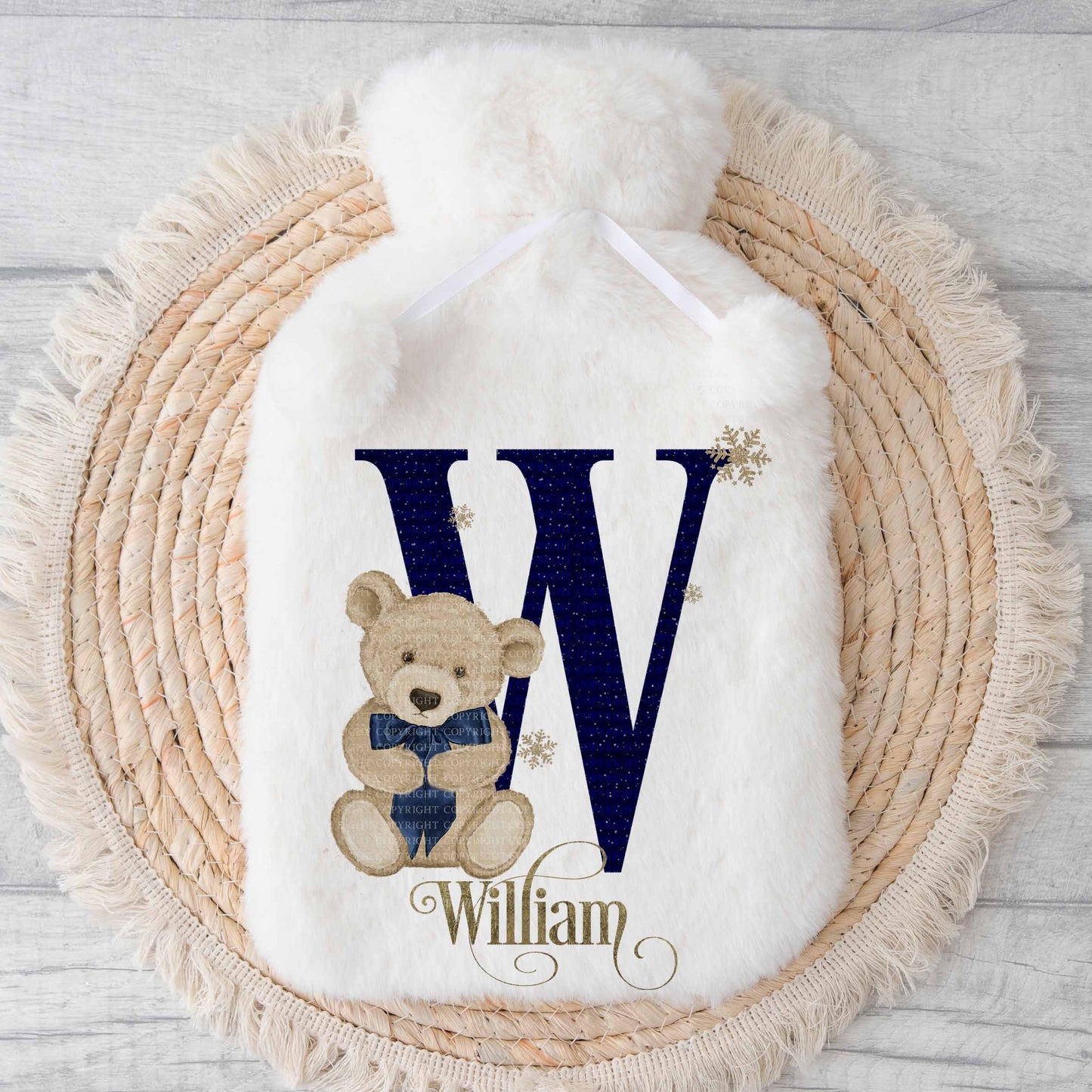 Christmas Bear Alphabet - Navy