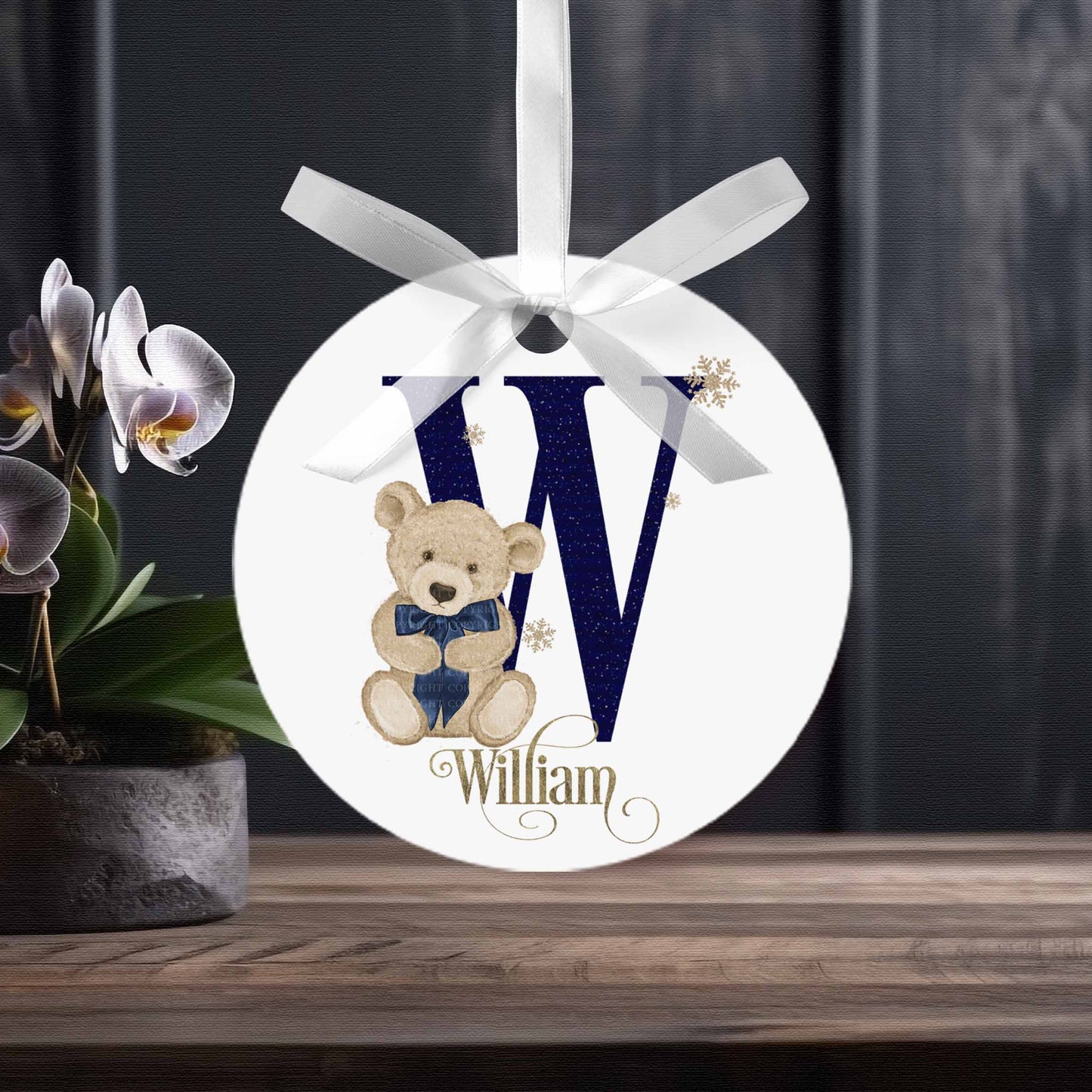 Christmas Bear Alphabet - Navy