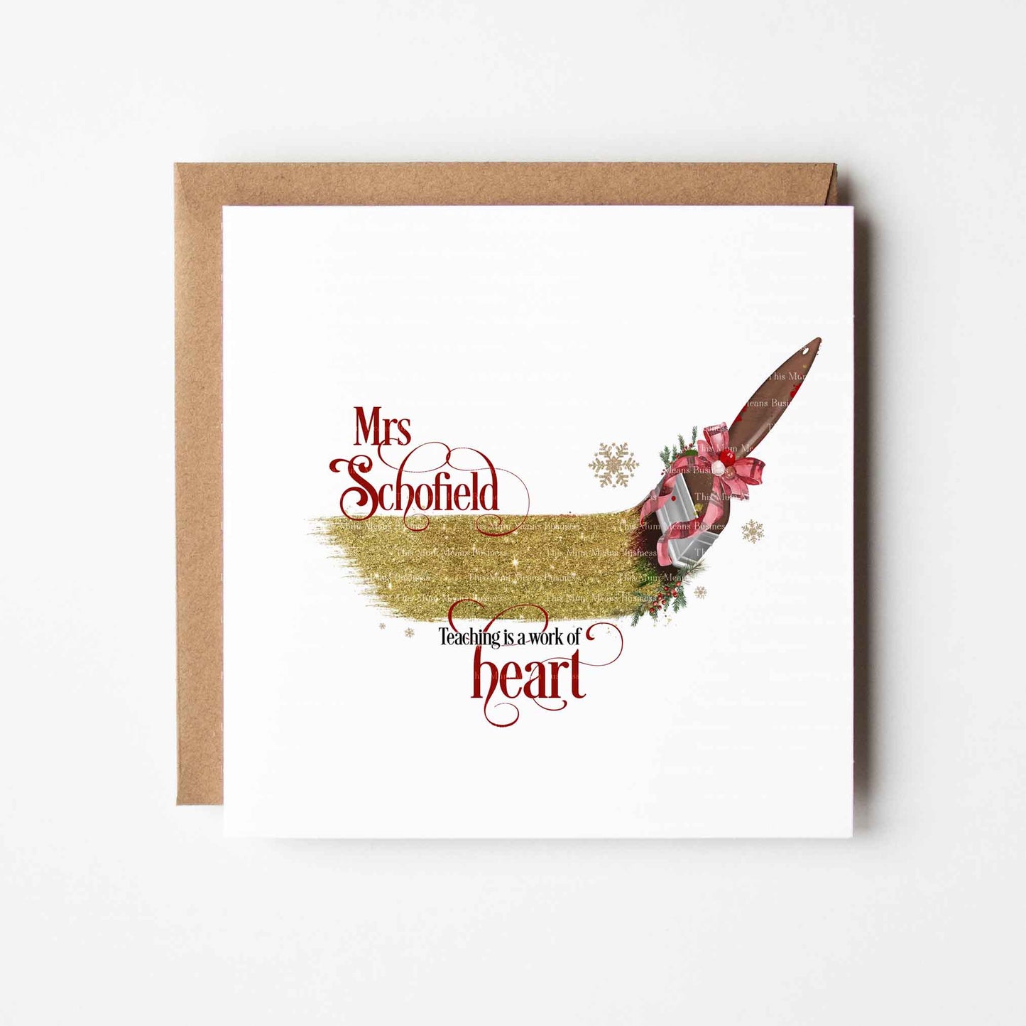 Christmas Paintbrush Teacher - Gold