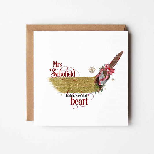 Christmas Paintbrush Teacher - Gold