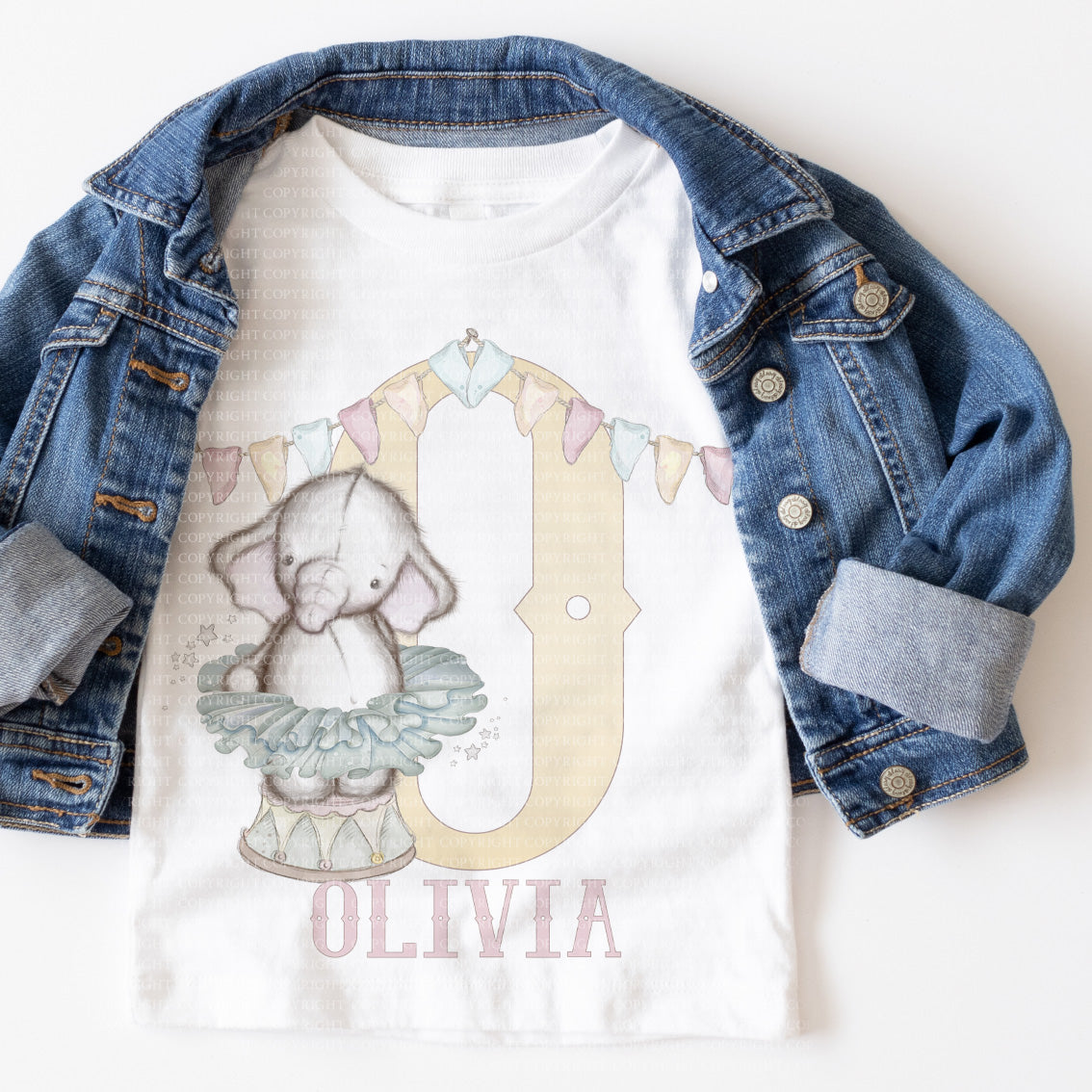 Circus Nelephant Alphabet - Blue Tutu