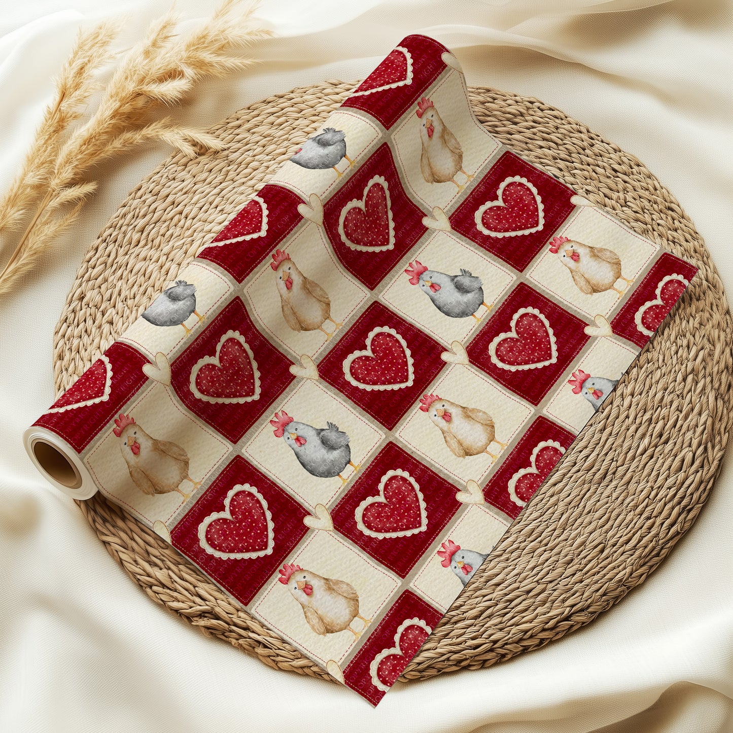 Country Patchwork Chicken Patterns