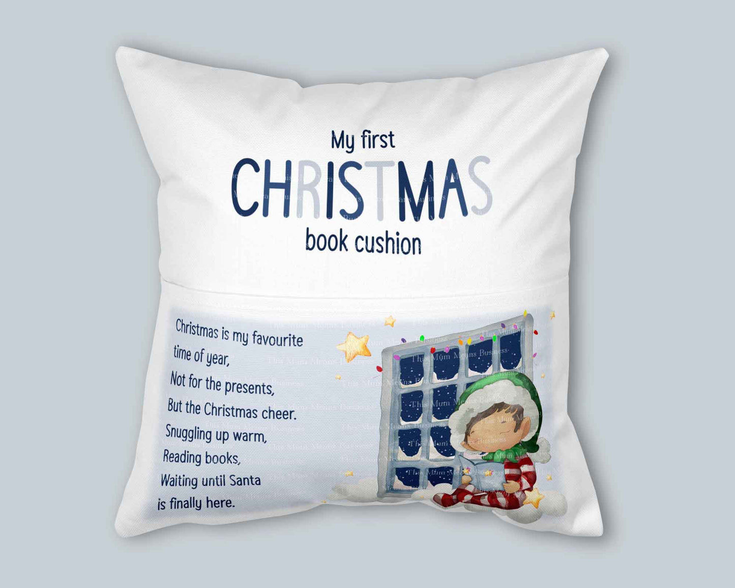 Elf First Christmas Book Cushion