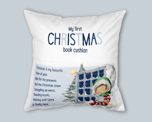Elf First Christmas Book Cushion