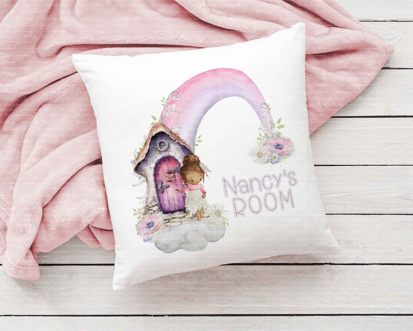 Fairy Door Wonky Rainbow - Pink