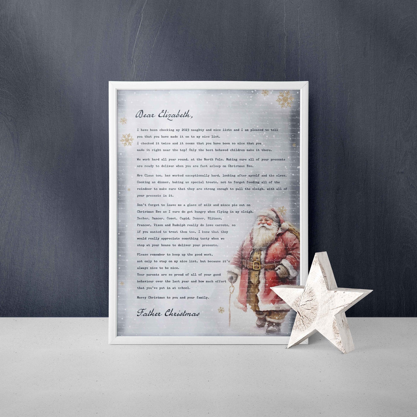 Father Christmas Letters - Navy