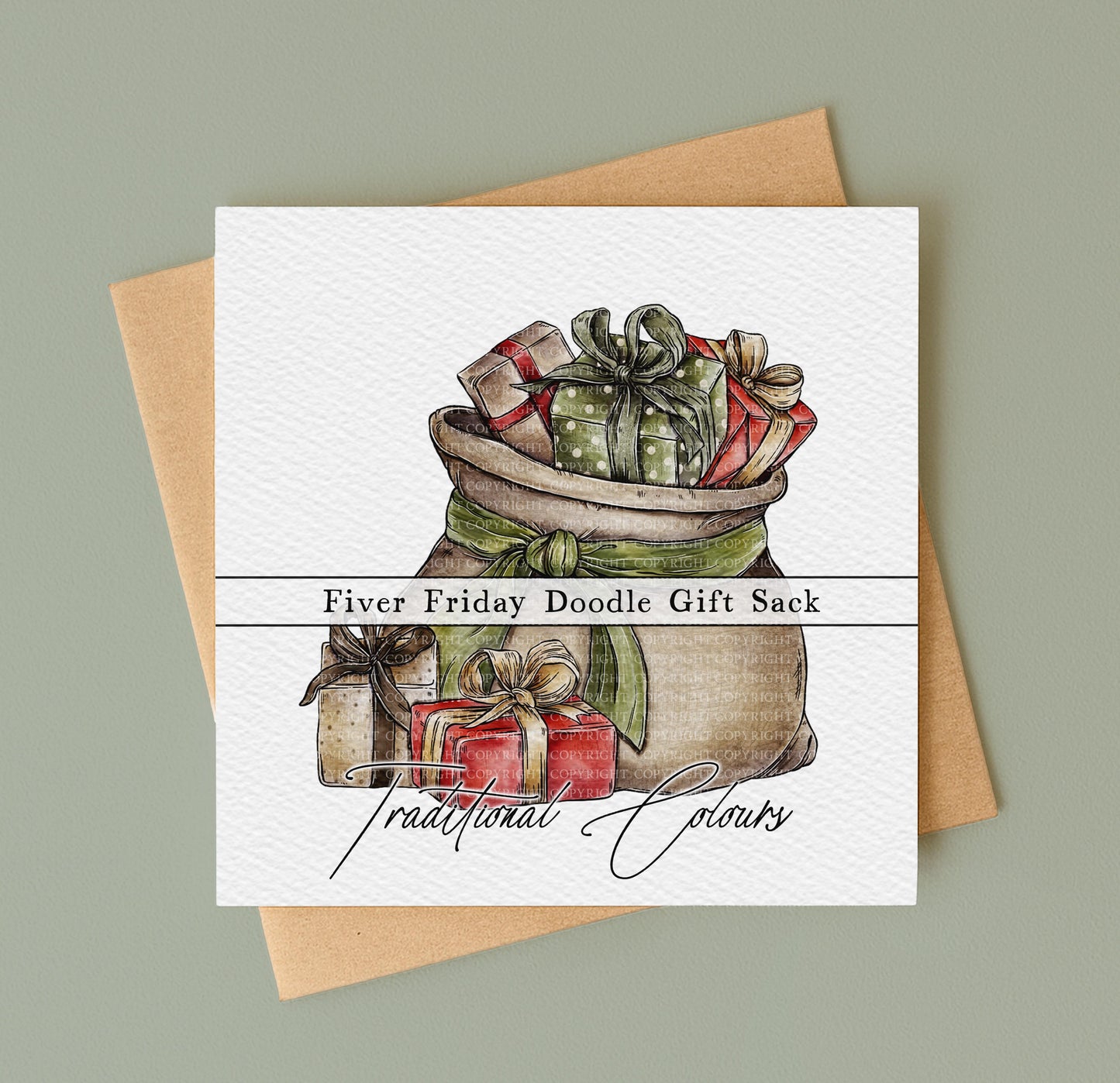 FF Doodle Gift Sack - Traditional