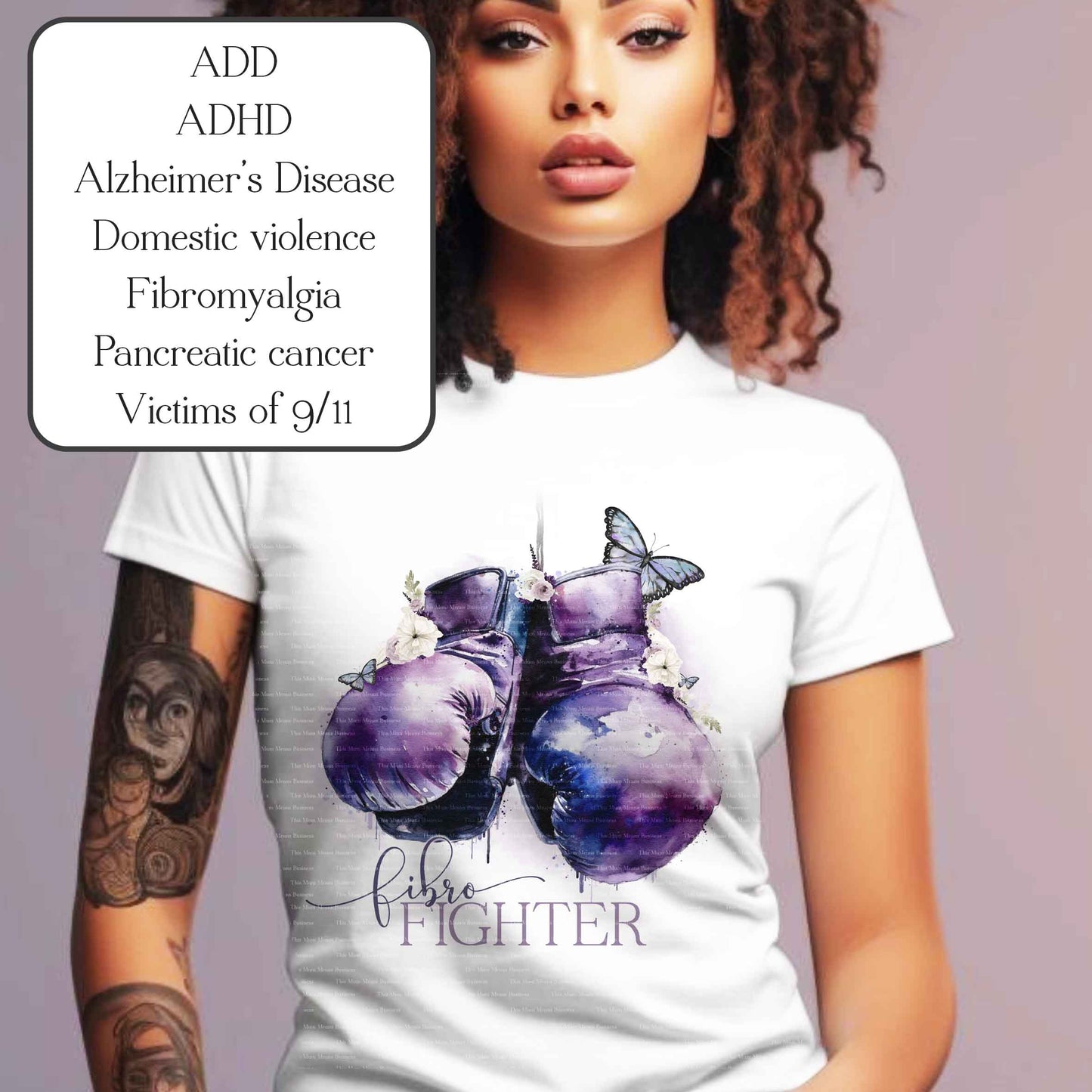Fibro Fighter Purple/Lilac Boxing Gloves