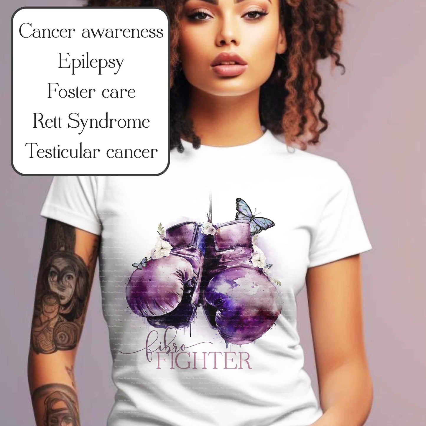 Fibro Fighter Purple/Lilac Boxing Gloves