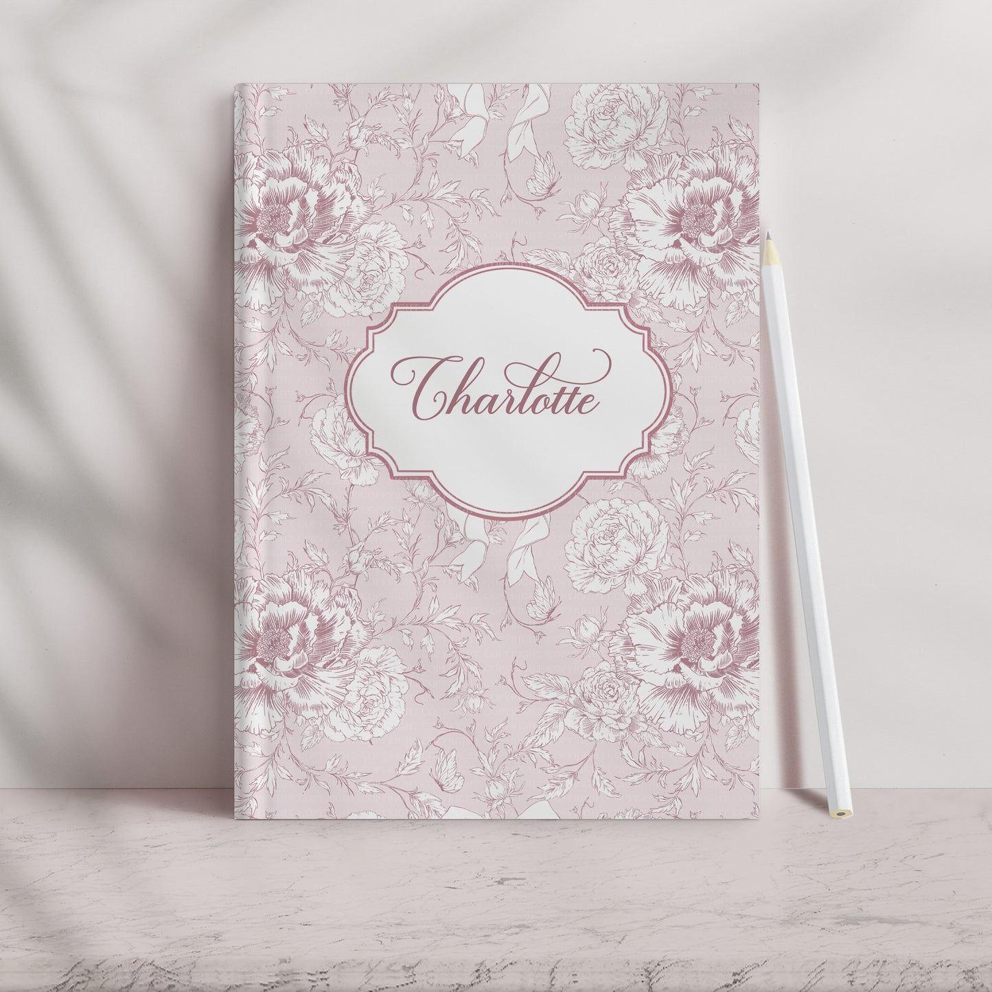 Hand Drawn Floral Bow Pattern - Pink