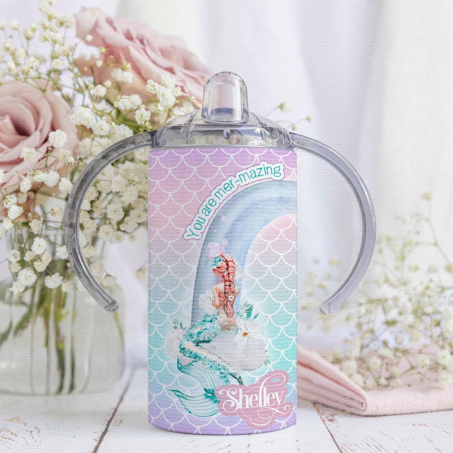 Floral Mermaid Wonky Rainbow