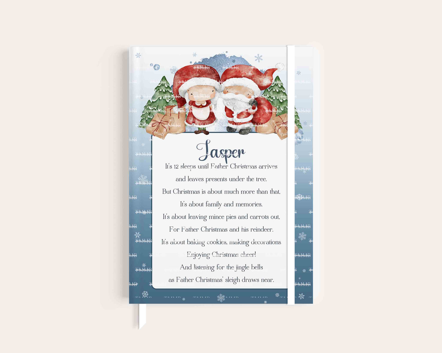 Father Christmas Mrs Claus Notebook
