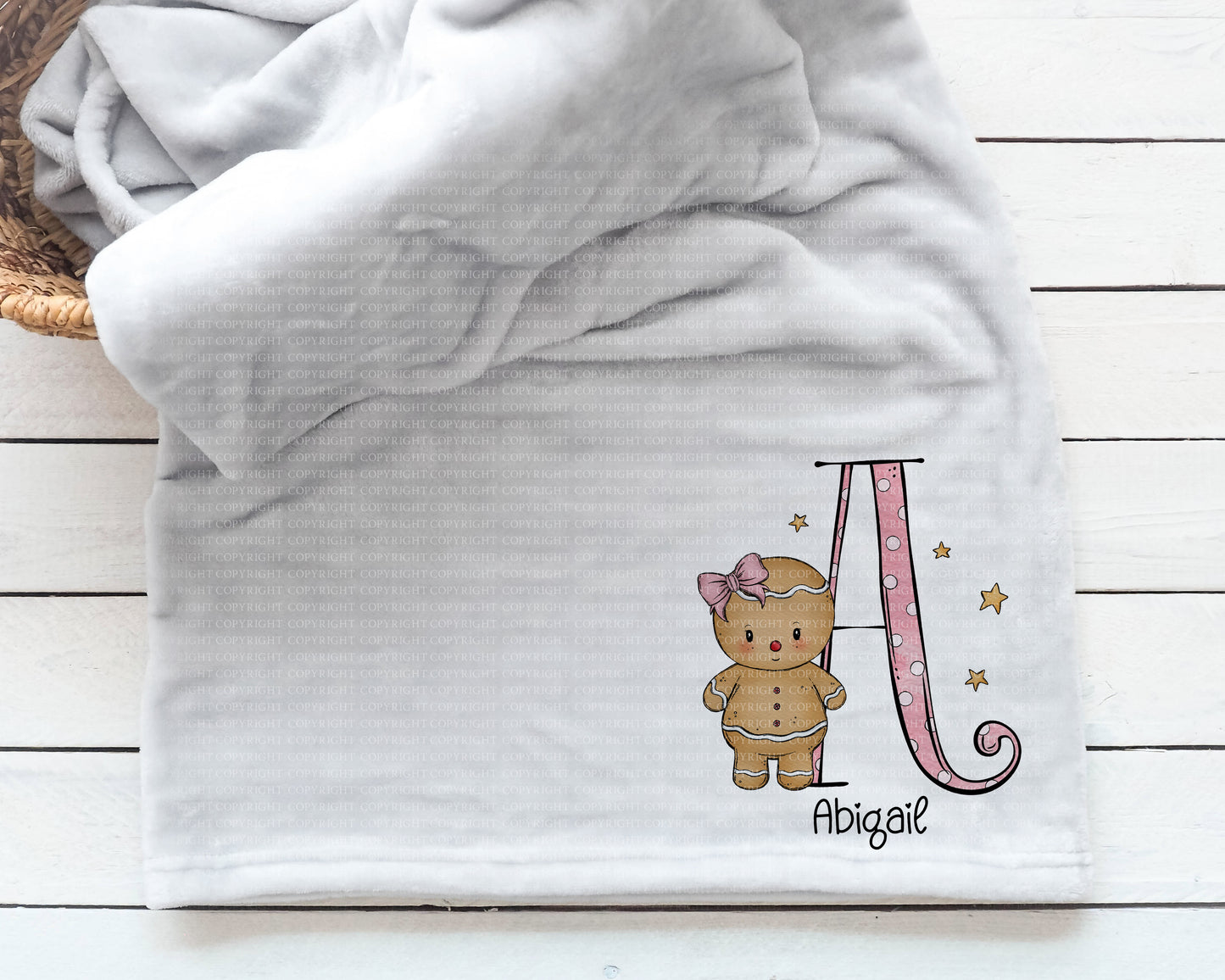 Pink Girl Gingerbread Alphabet