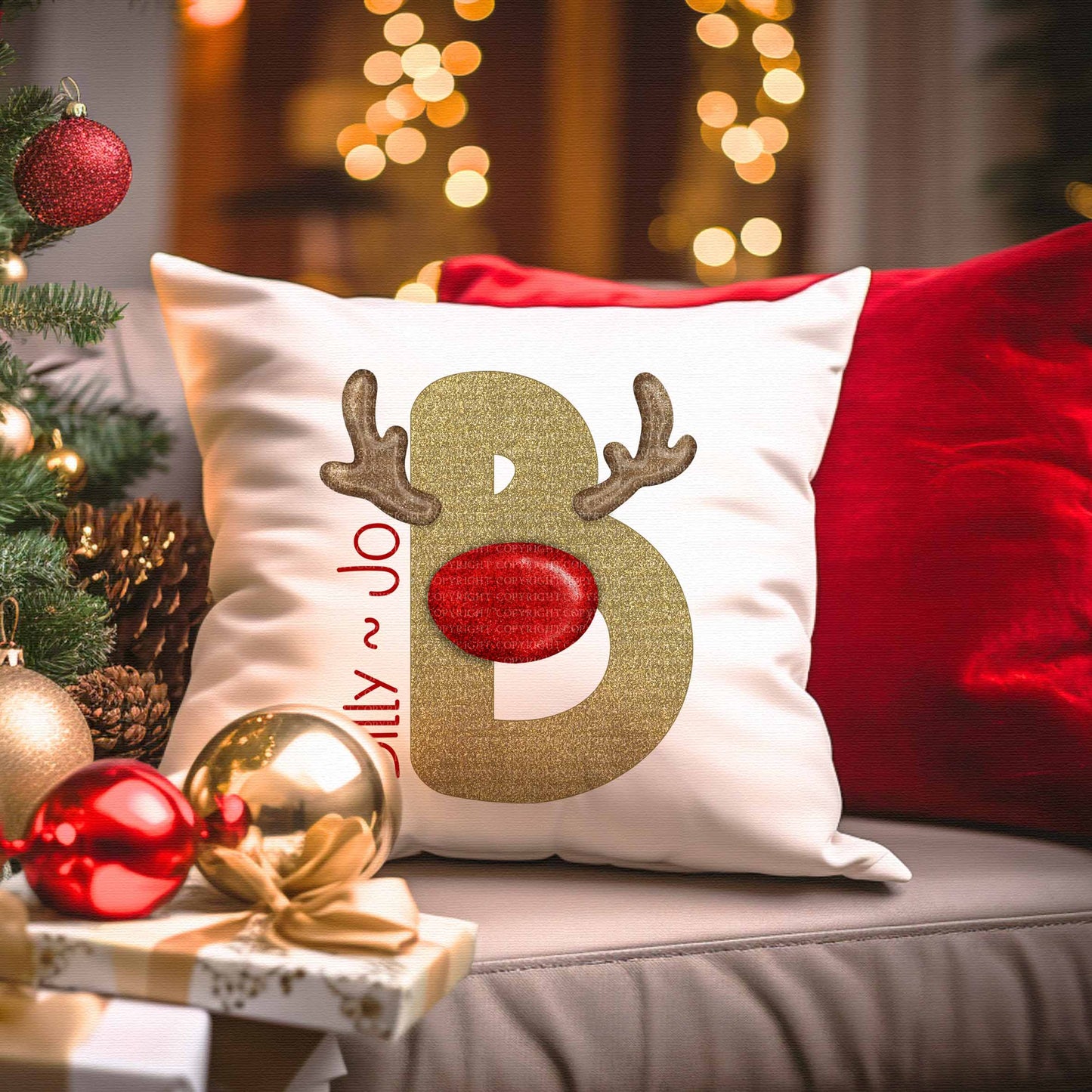 Gold Reindeer Alphabet