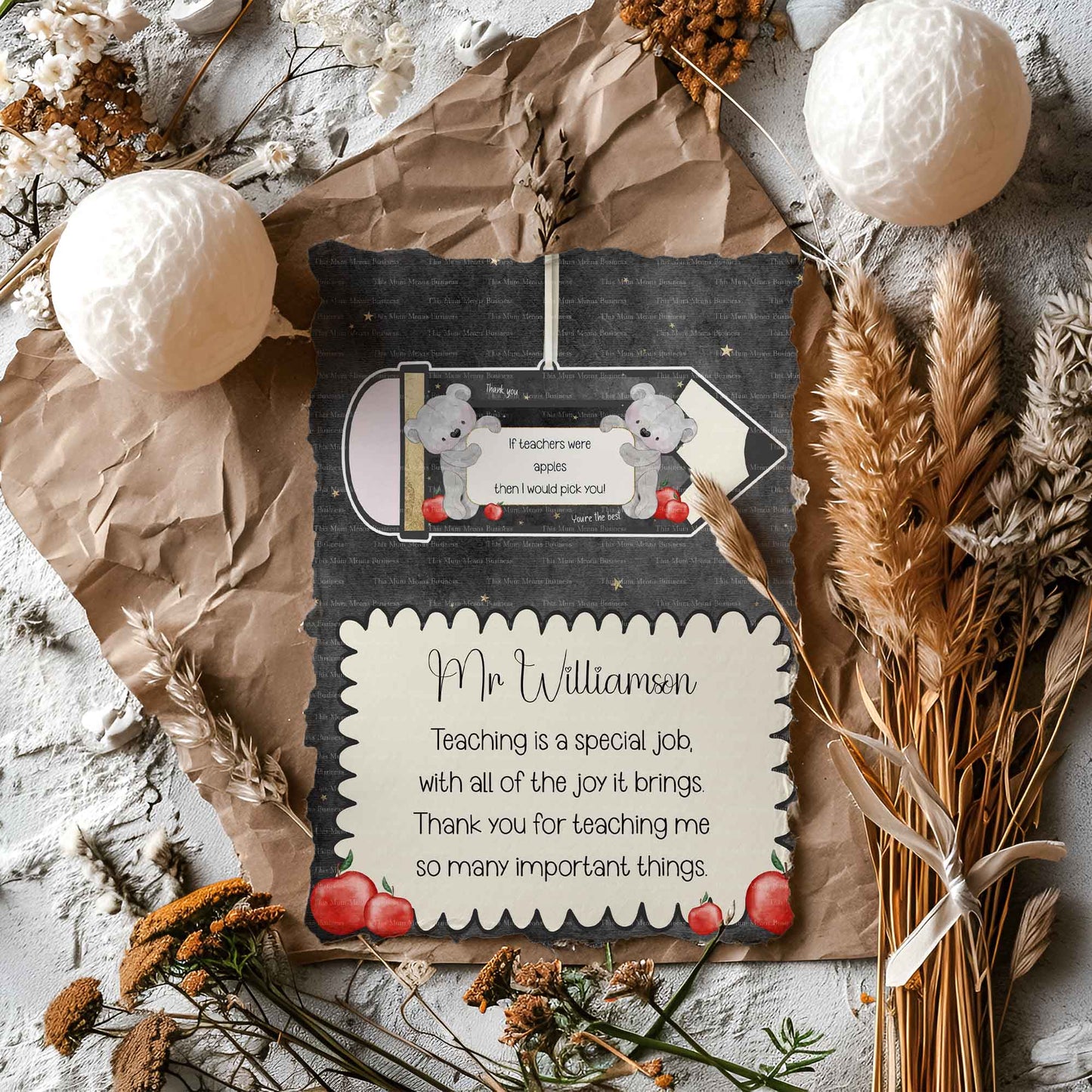 Teacher Pencils - Grey Bears