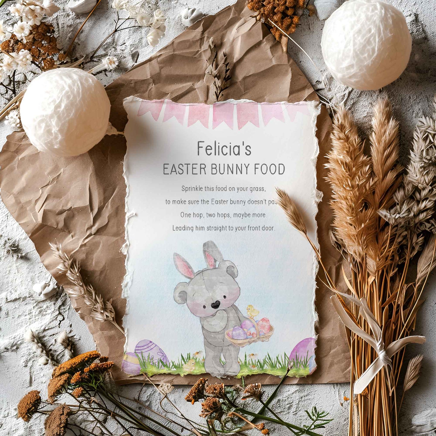 Grey Easter Bunny Bear Treats