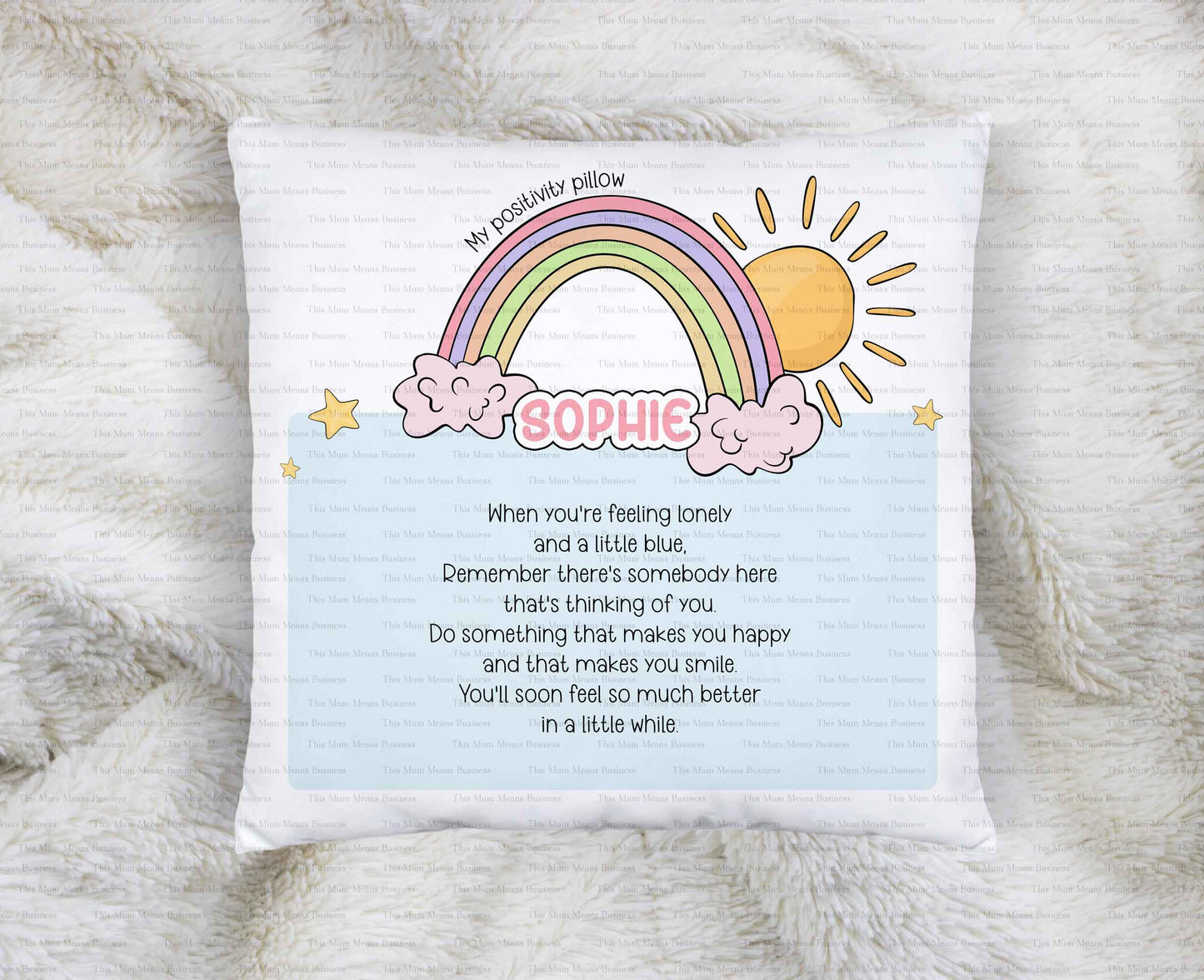 Kuwaii Rainbow Positivity Pillows