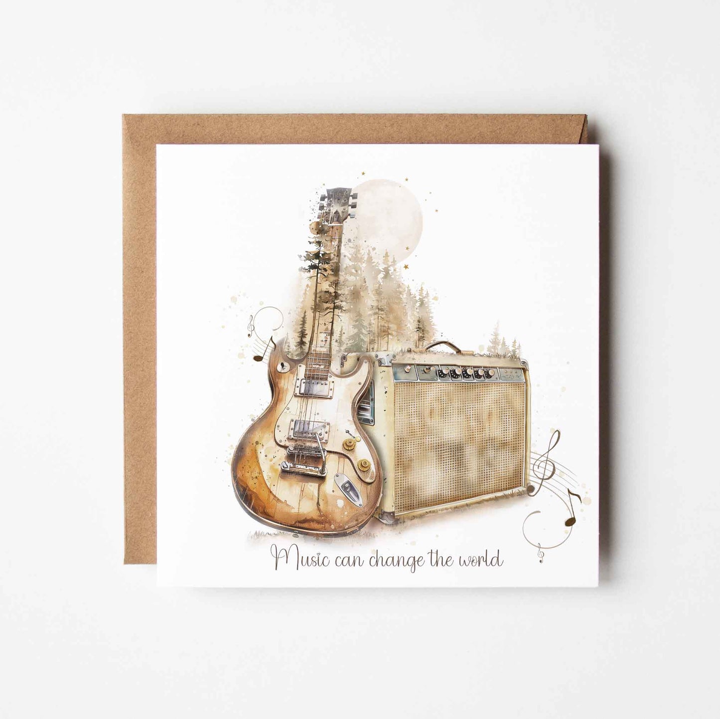 Landscape Sepia Electric Guitar
