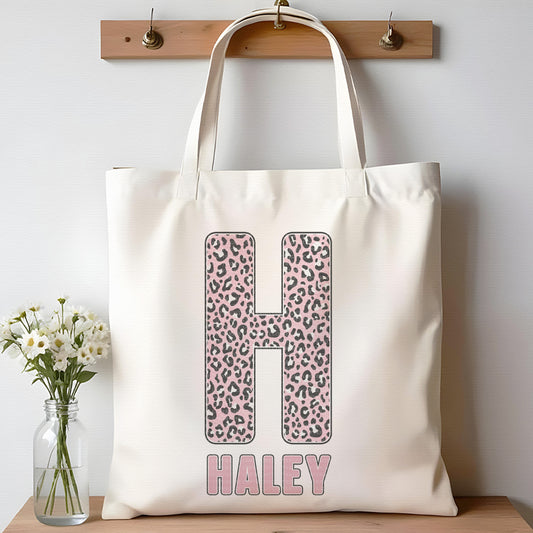 Plain Leopard Print Alphabet - Pink