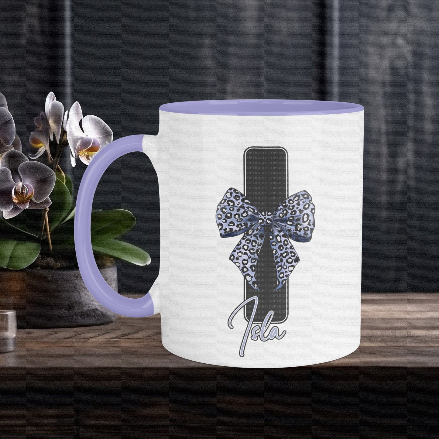 Leopard Print Bow Alphabet - Purple