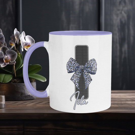 Leopard Print Bow Alphabet - Purple