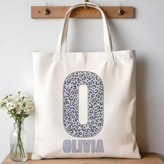 Plain Leopard Print Alphabet - Purple