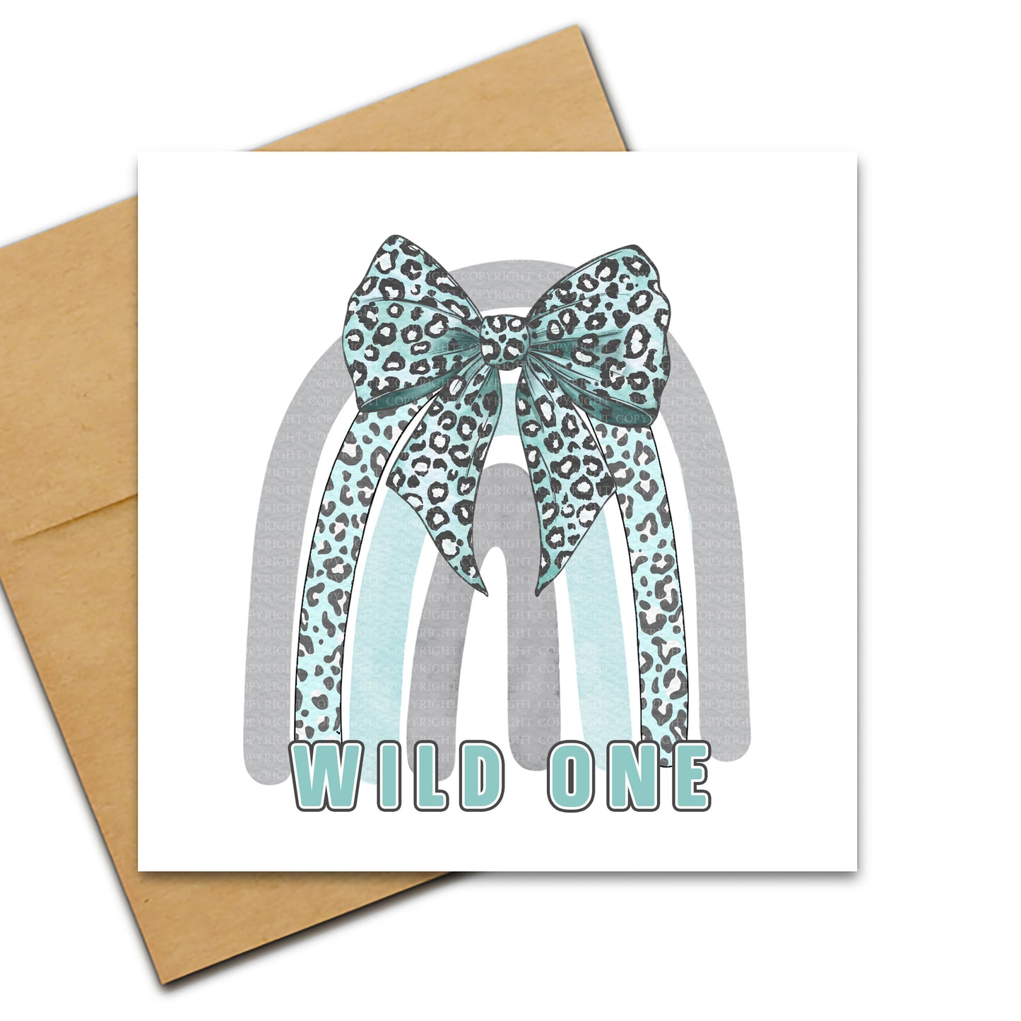 Leopard Print Rainbow - Blue