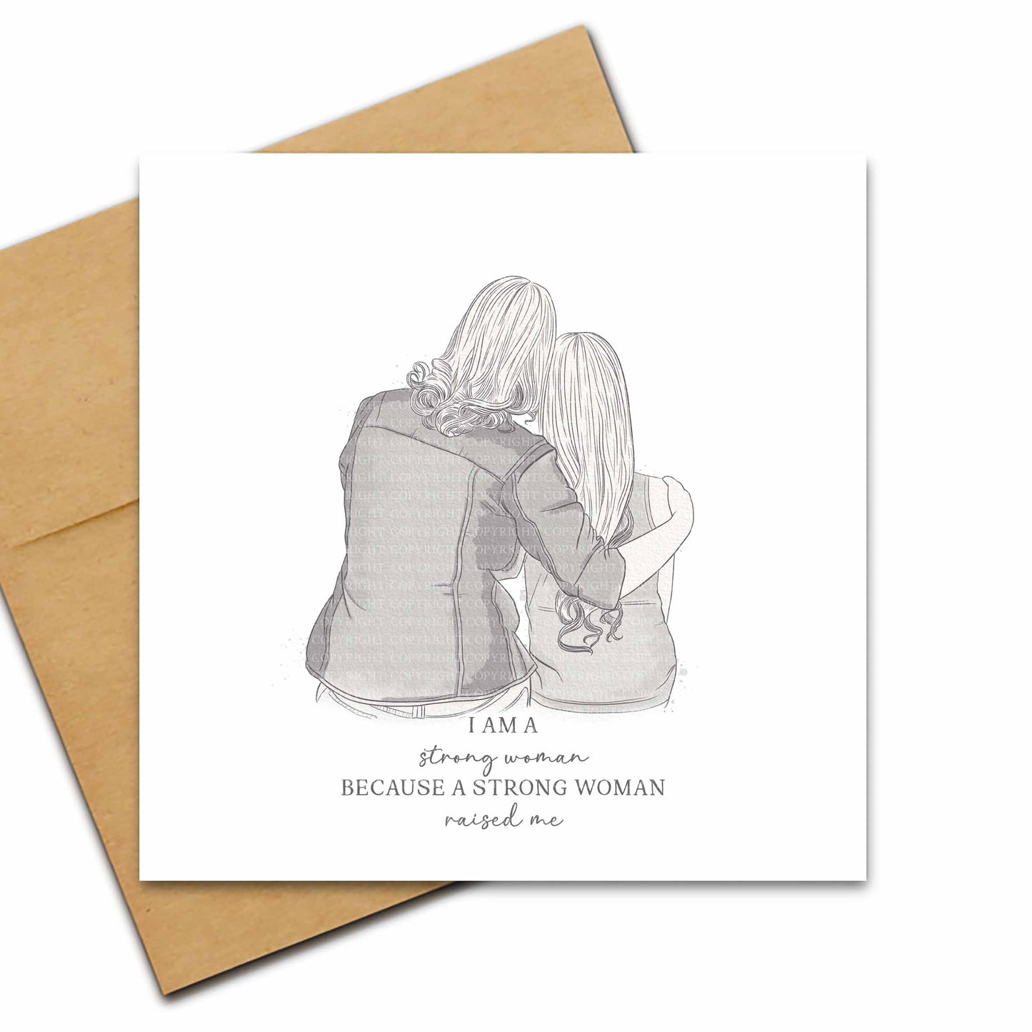 Line Art - Mother and Daughter