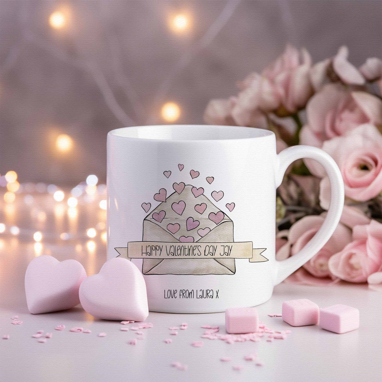 Love Letter Pink Hearts