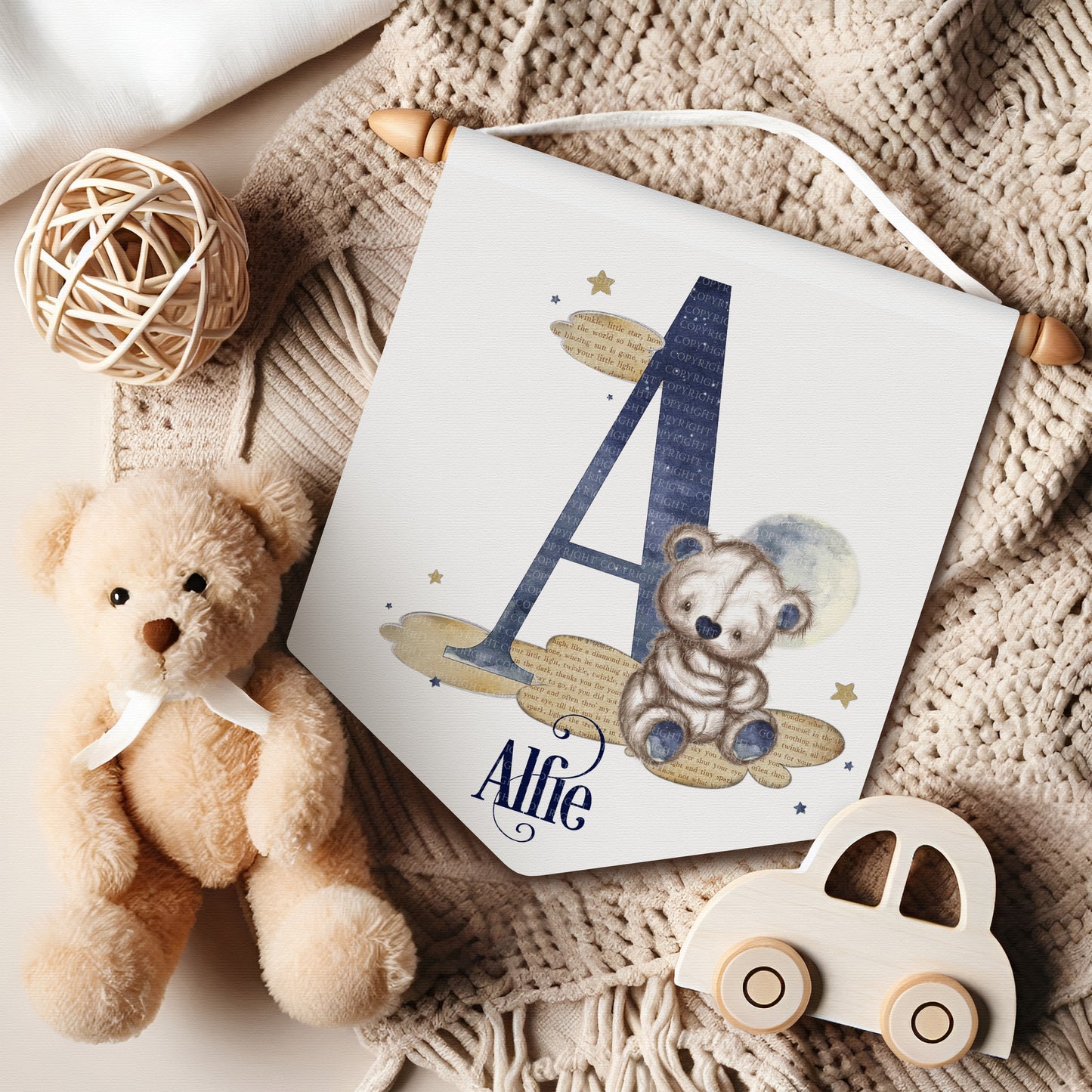 Mixed Media Twinkle Bear Alphabet
