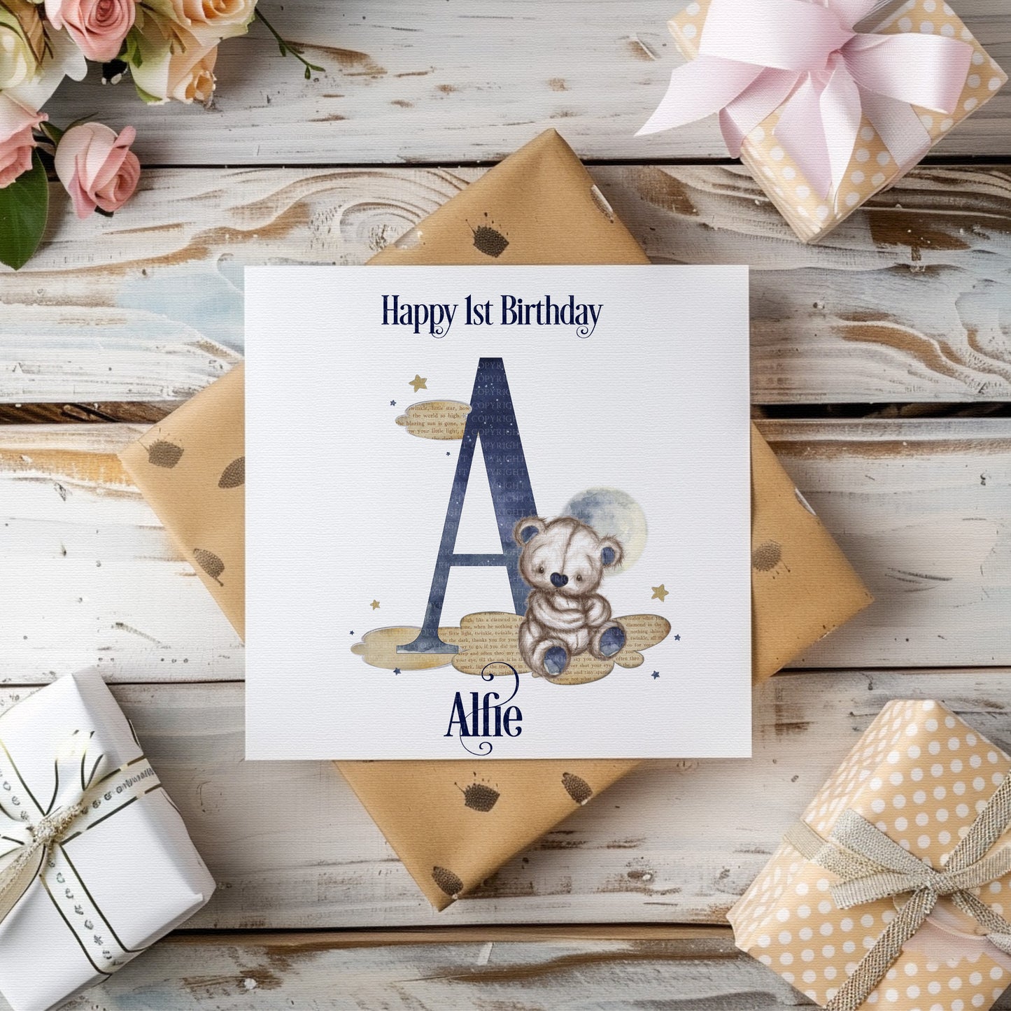 Mixed Media Twinkle Bear Alphabet